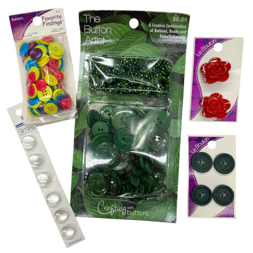 Craft Buttons - Lot of 5 Packages
